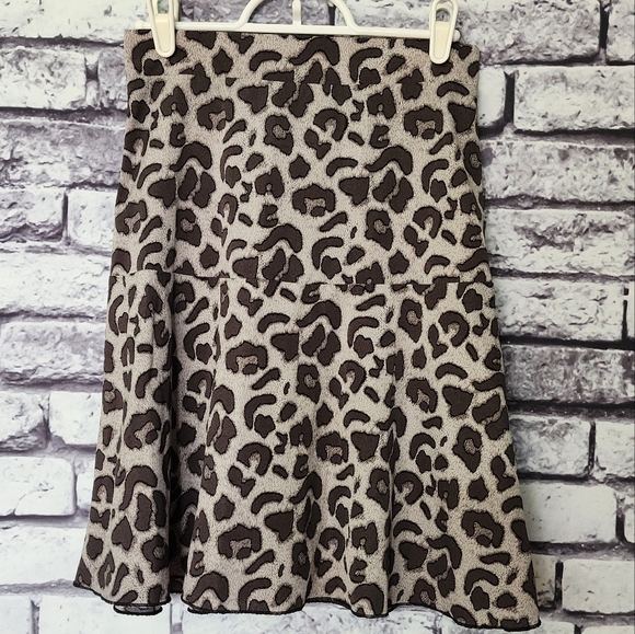Black & Grey Leopard Print Skirt - XS - Picture 4 of 5